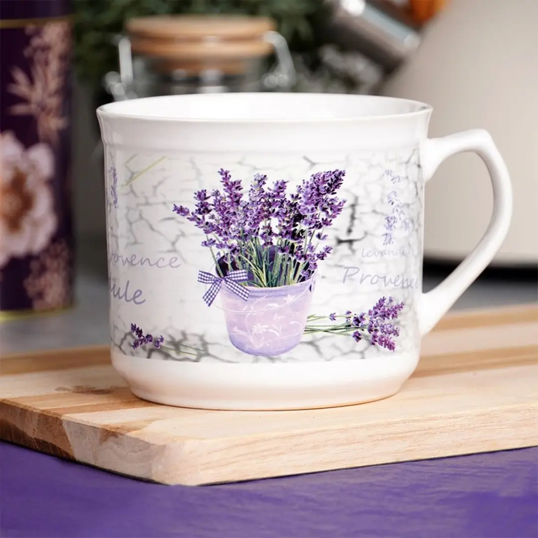 Orion Keramische Mok Lavendel 650ml - Wit