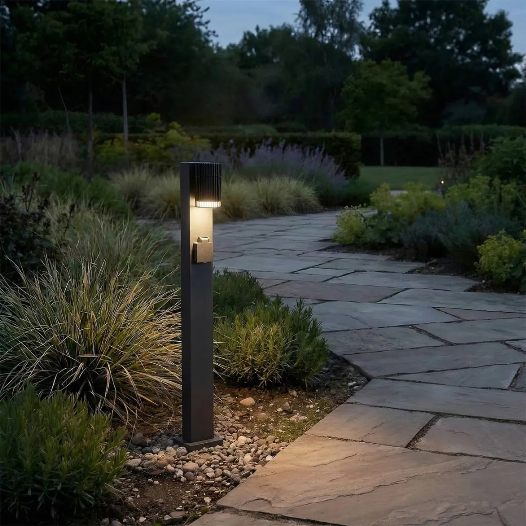Lindby Tuinpadverlichting GU10 - 10W - 80cm - Zwart/Wit