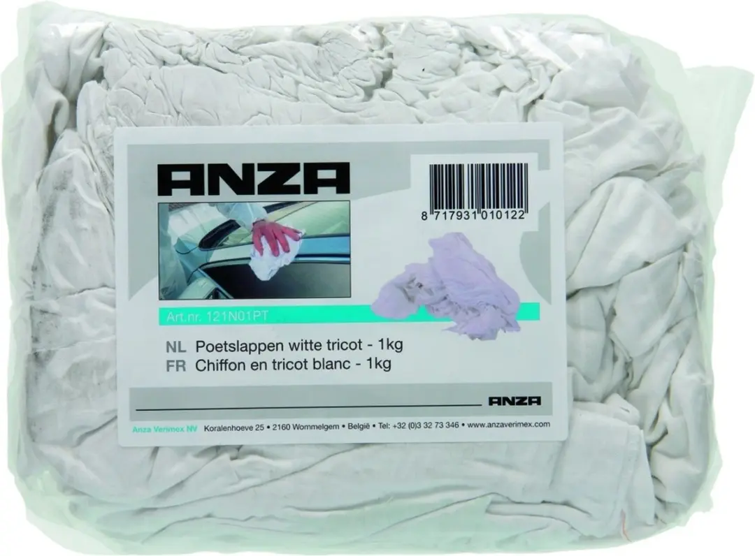 Anza Poetsdoeken 3kg - Wit