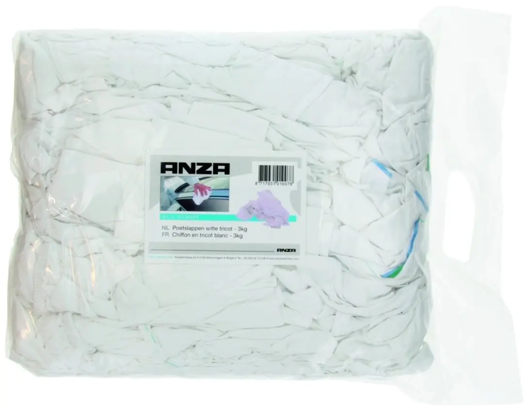 Anza Poetsdoeken 3kg - Wit