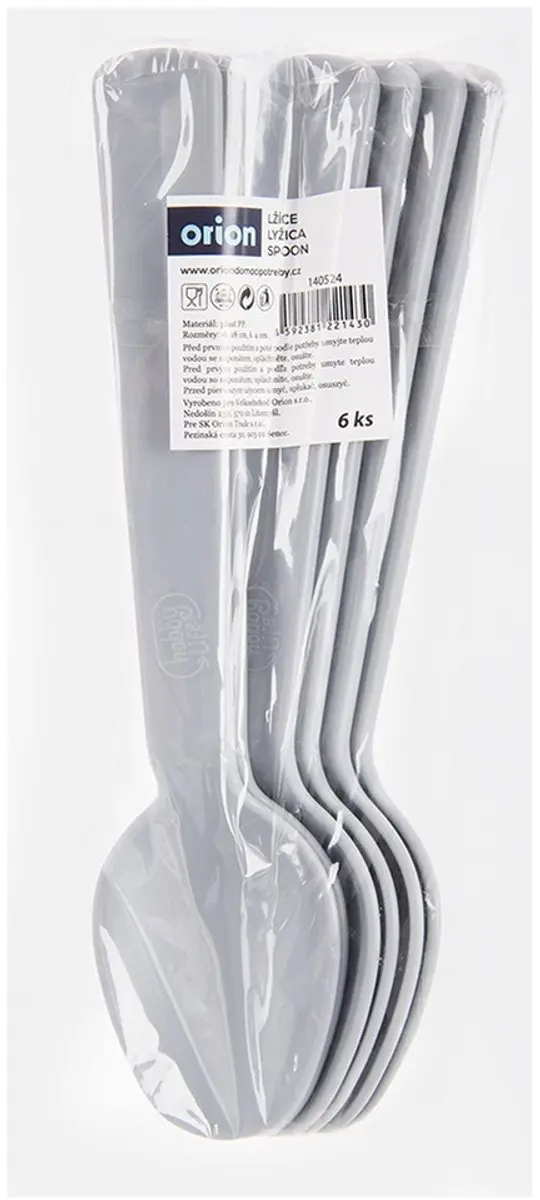Orion Tafellepels Grijs - 6 Stuks