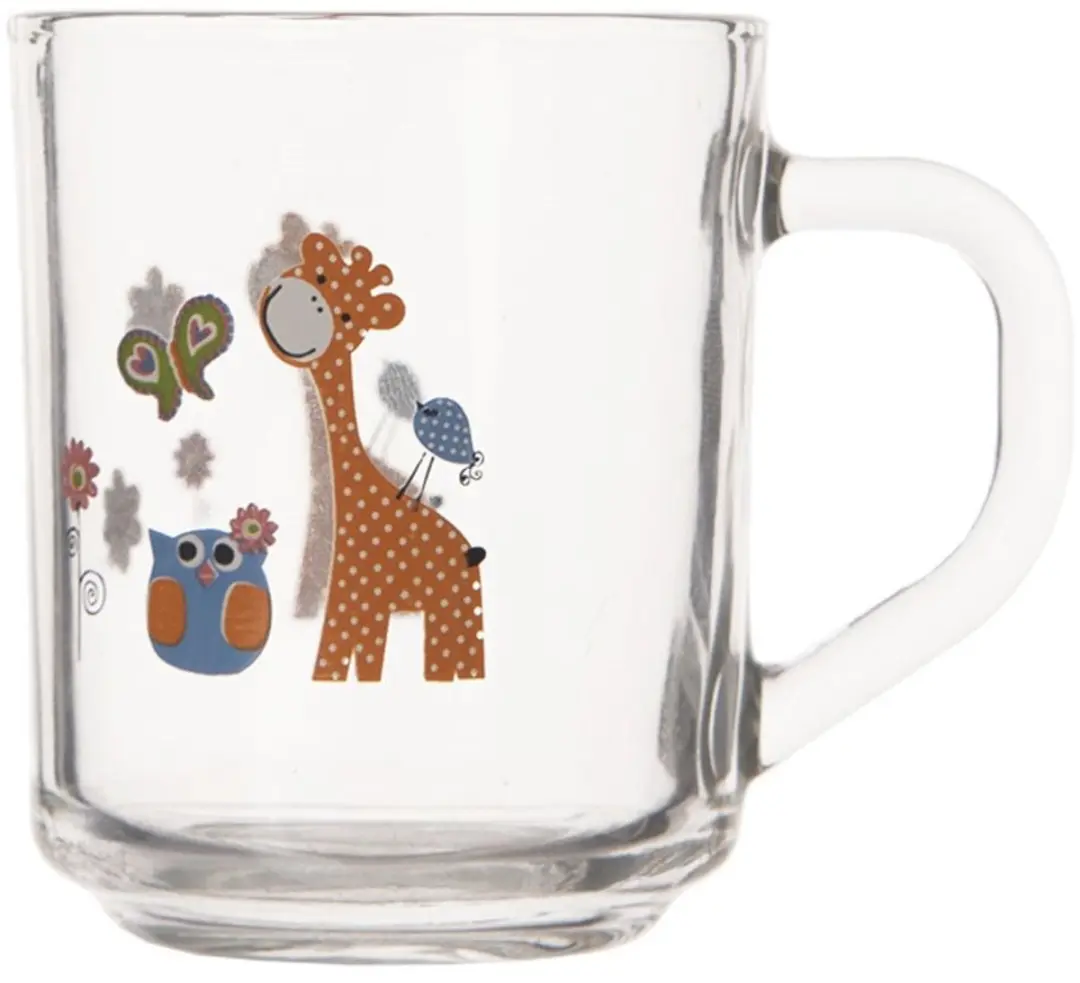 Orion Glazen Kinderbeker Giraffe 230ml - Vaatwas- en magnetronbestendig