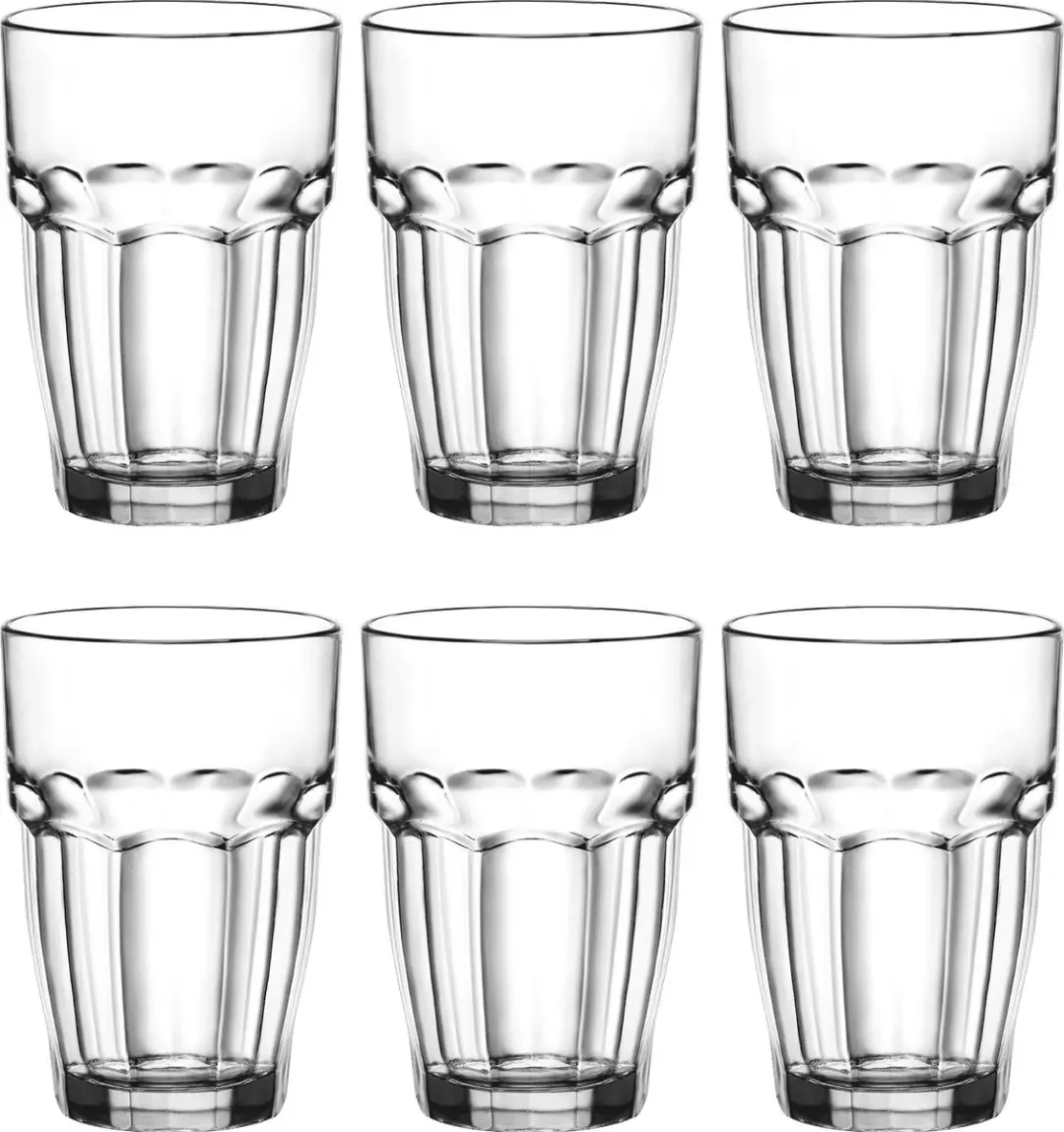 Bormioli Rocco Rock Tumbler Glazen - 6 Stuks - 0.37l