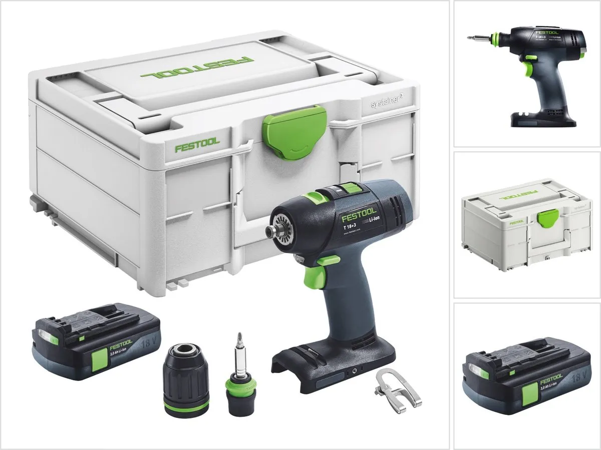 Festool T 18+3 Accuschroefboormachine 18V 50Nm
