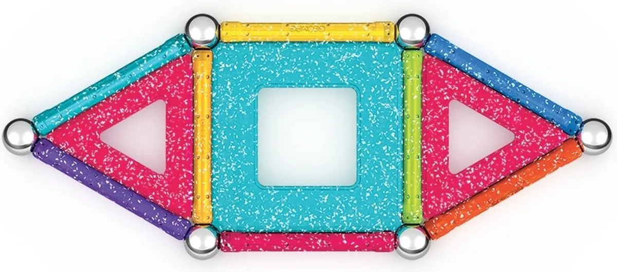 Geomag Glitter Magnetische Bouwset 22-delig - Multikleur - afbeelding 3 van 6