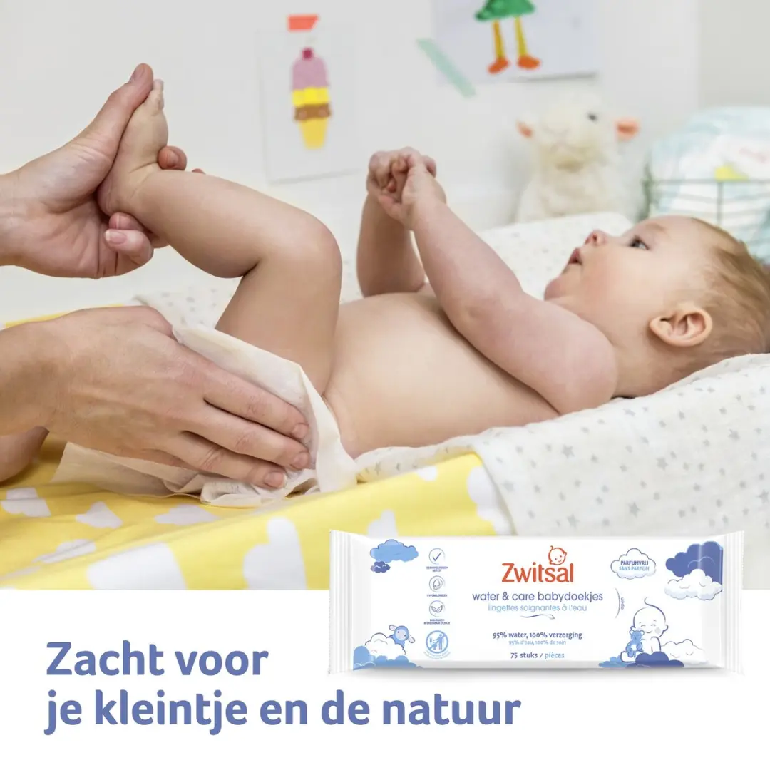 Zwitsal Water & Care Babydoekjes - 75 Stuks