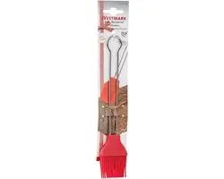 Westmark Afkwast & Bakkwast 22cm - Siliconen/RVS - Rood/Zilver