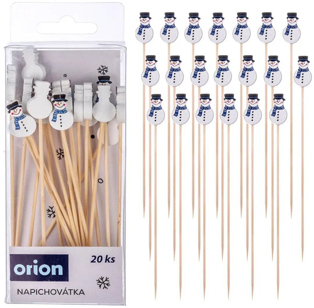 Orion Cocktailprikkers Sneeuwpoppen Design - 20 Stuks