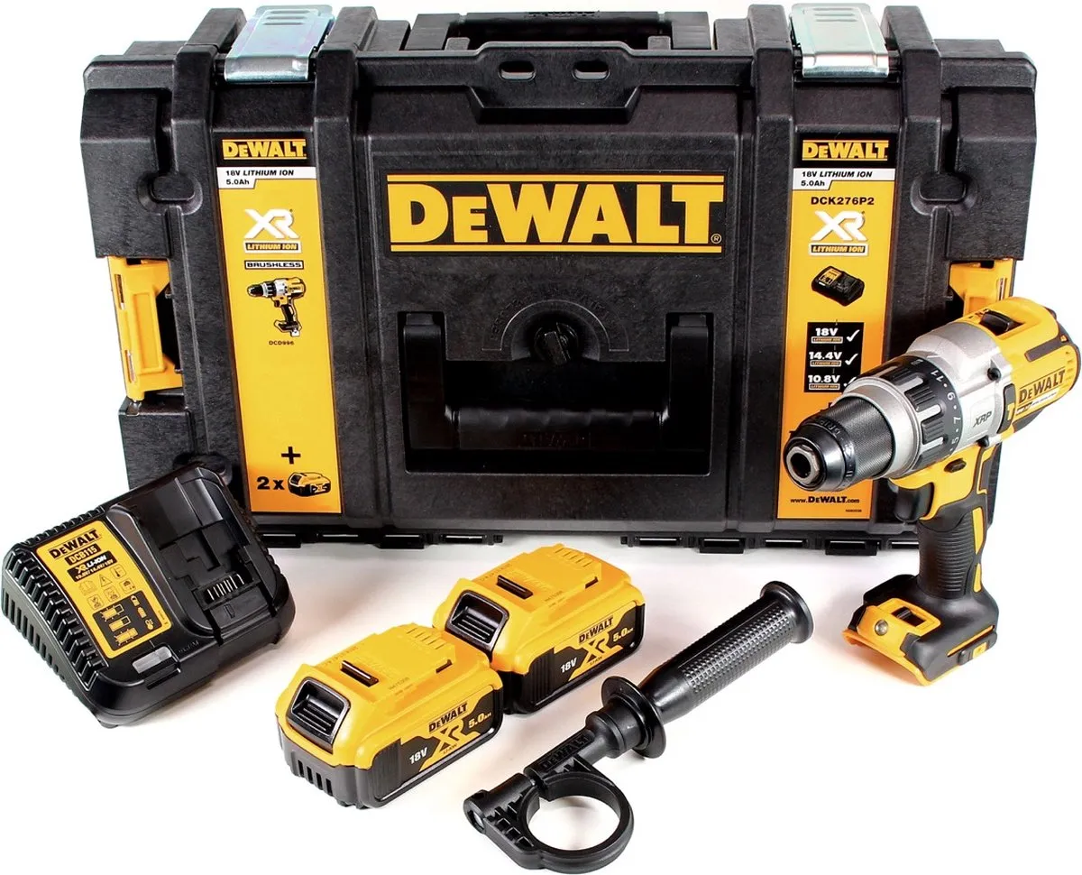 DeWalt DCD996P2 Klopboormachine 18V - 95Nm Borstelloos - 2x 5.0Ah