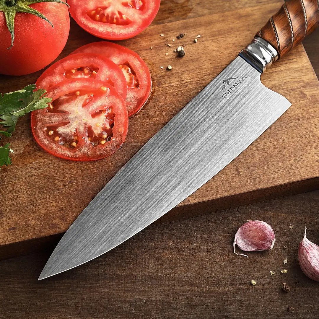 Waldmann F4 Koksmes - Böhler M390 Staal - Acaciahouten Doos