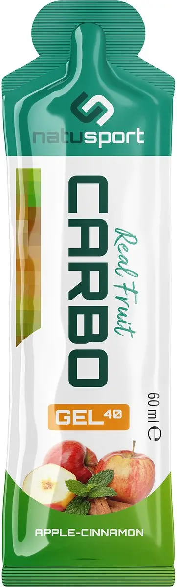 Natusport Real Fruit Carbo Gel Apple & Cinnamon - 12 Stuks