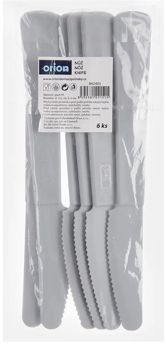 Orion Tafelmessen Grijs - 6 Stuks