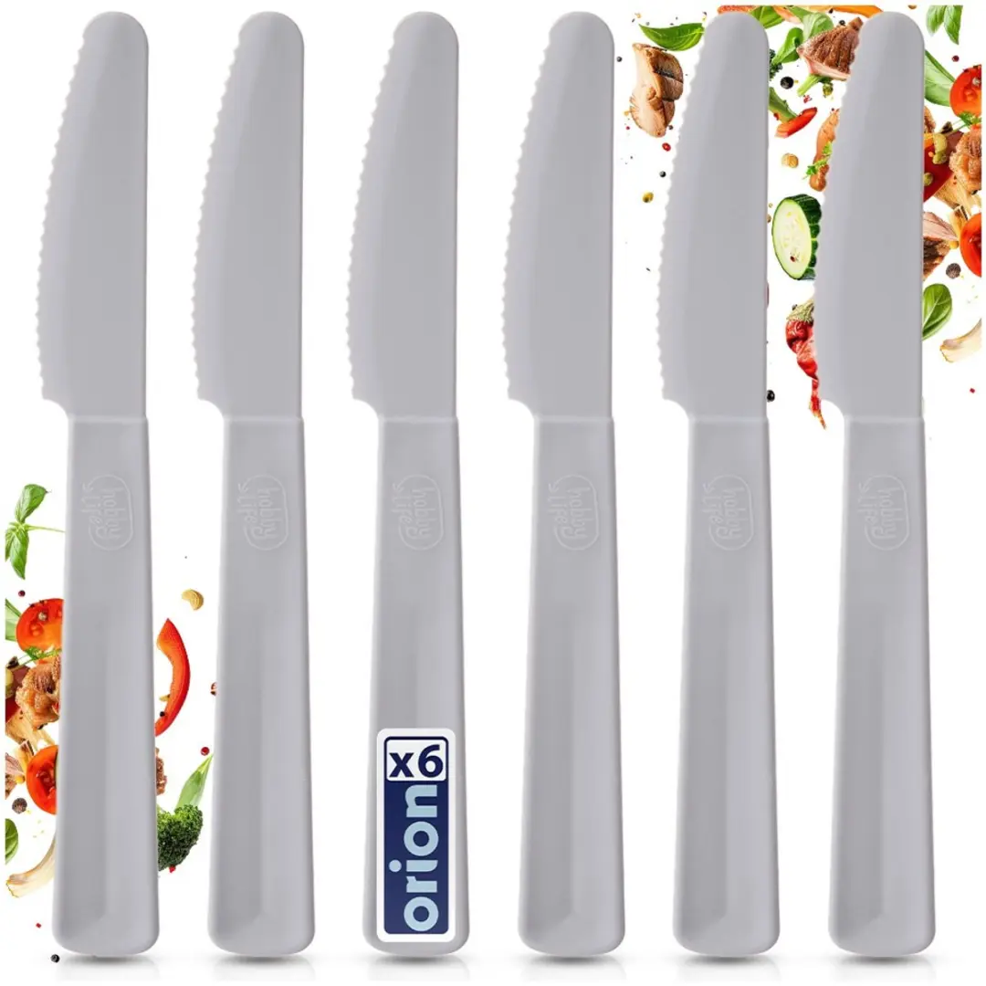 Orion Tafelmessen Grijs - 6 Stuks
