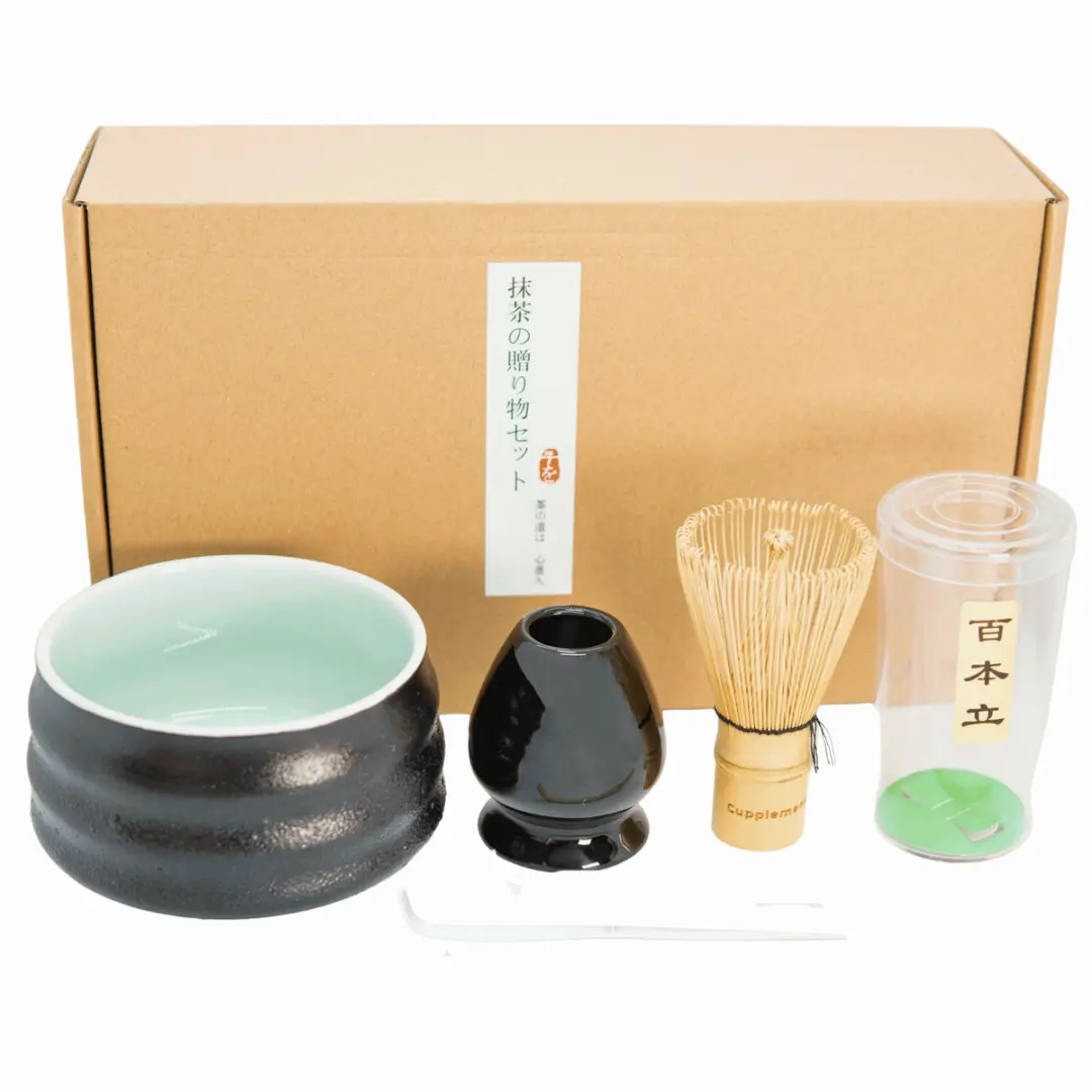 Cupplement Matcha Set Zwart - 3-delig