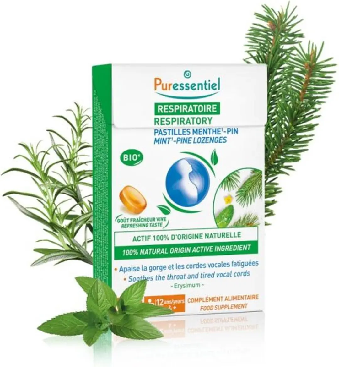 Puressentiel Ademhaling Munt Keelpastilles 20x 4ml