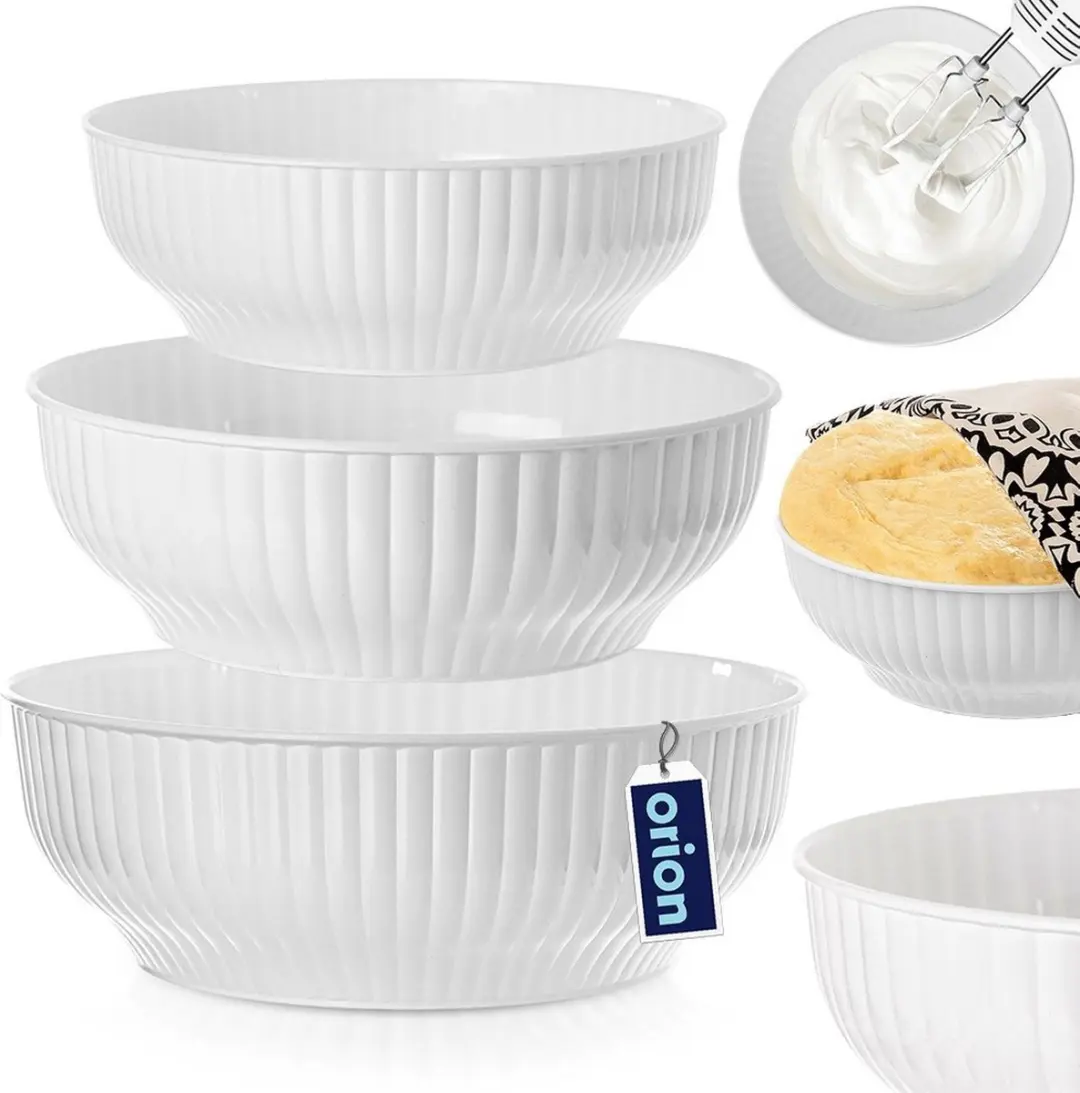 Orion Keukenkommen Set SET484 - 3 Stuks - 2,5/4/5L Wit