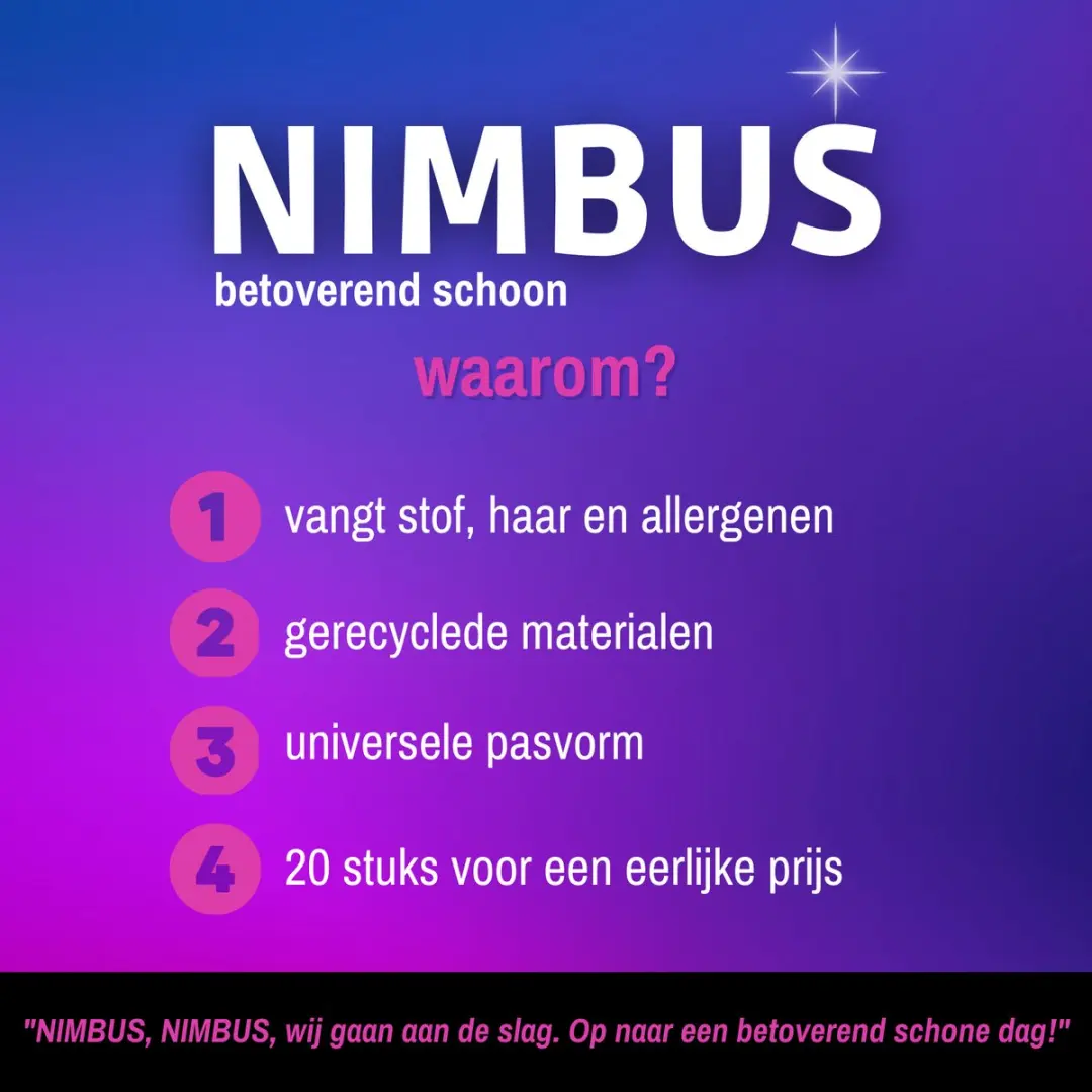Nimbus Magic Duster Navullingen 100 Stuks - Lichtblauw