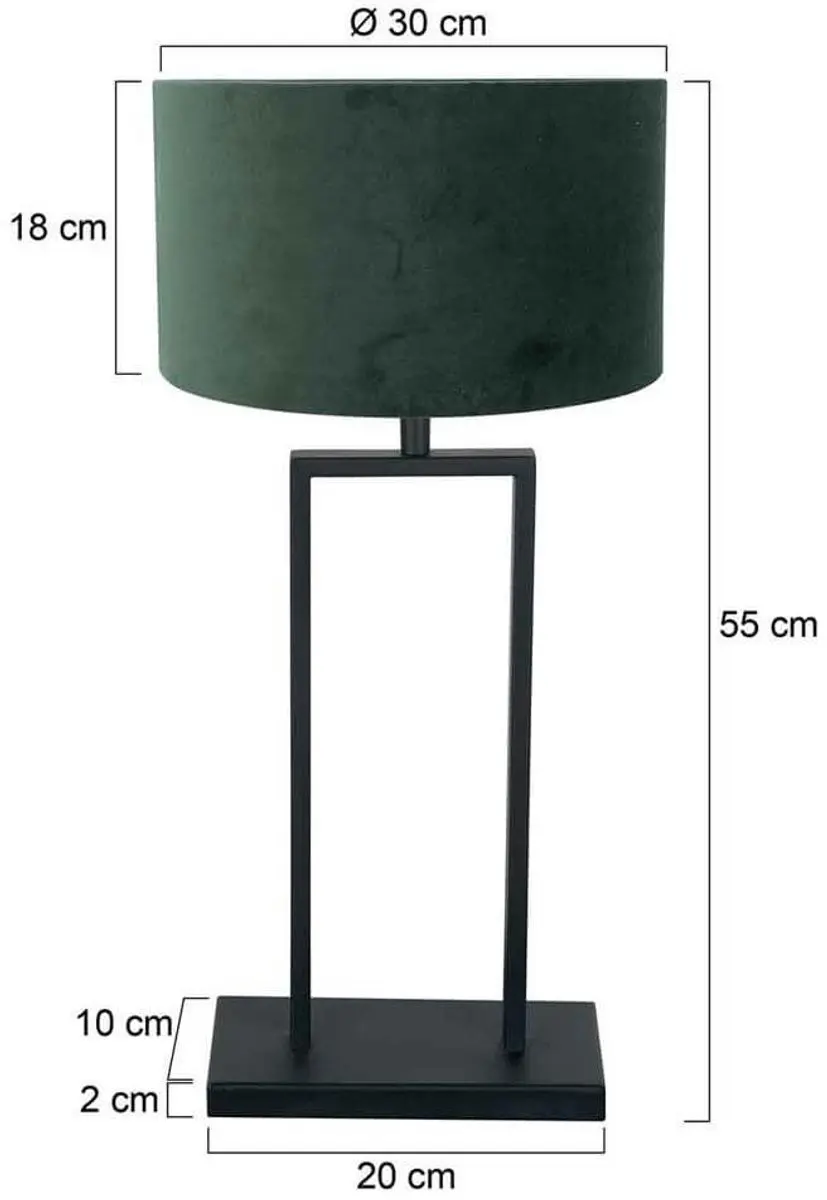 Steinhauer Stang 3862ZW Tafellamp - Groen - 30cm - afbeelding 6 van 6