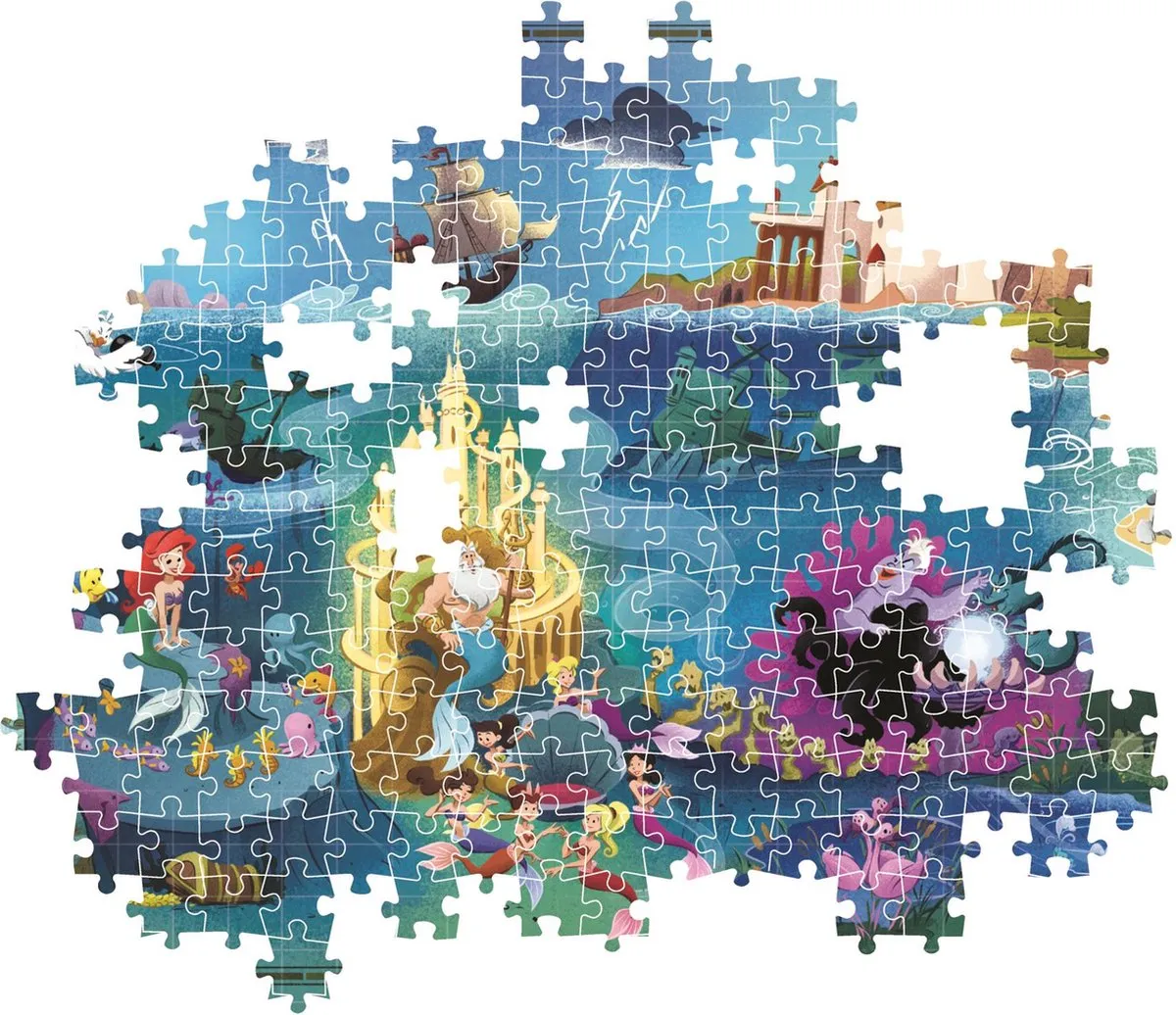 Clementoni Disney De Kleine Zeemeermin Legpuzzel 1000 Stuks - 70x50cm - afbeelding 4 van 6