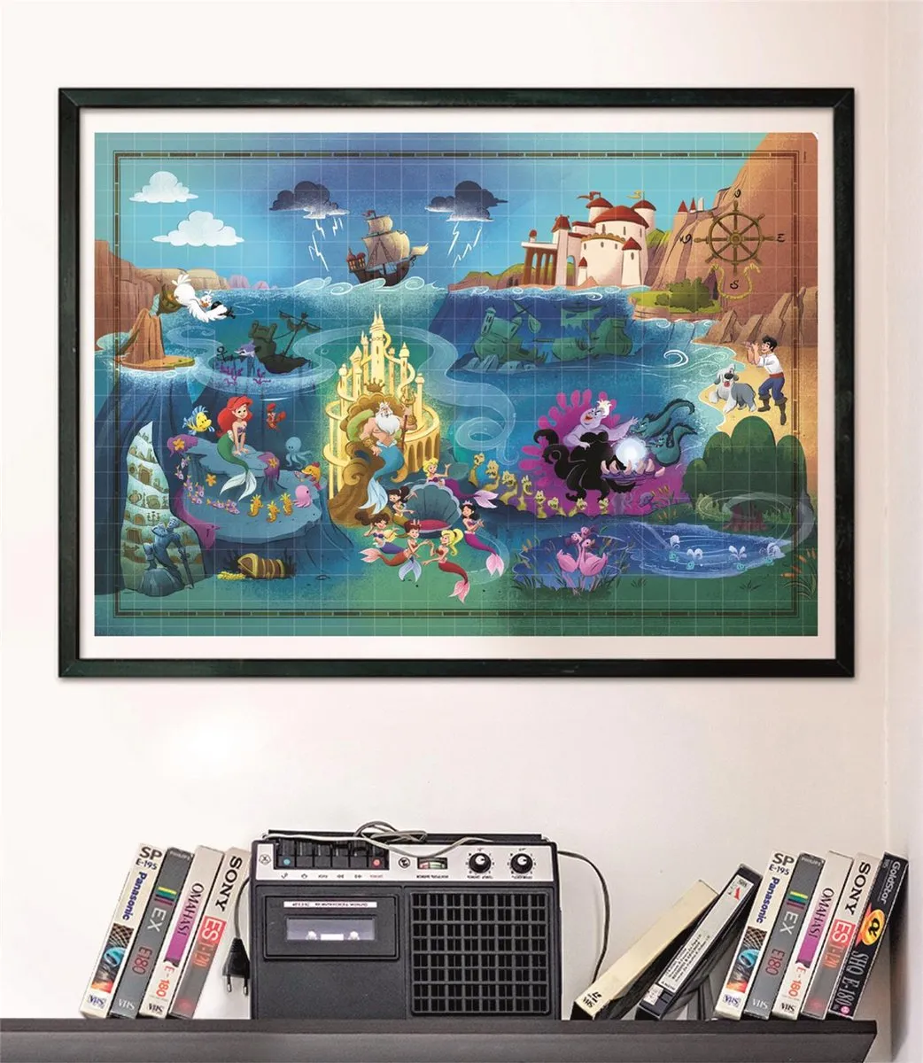 Clementoni Disney De Kleine Zeemeermin Legpuzzel 1000 Stuks - 70x50cm - afbeelding 6 van 6