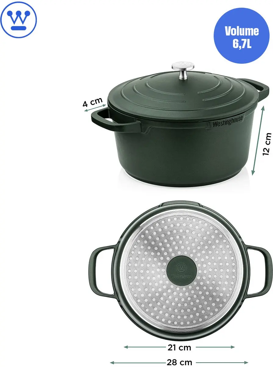 Westinghouse Performance Braadpan 28cm - 4L - Groen
