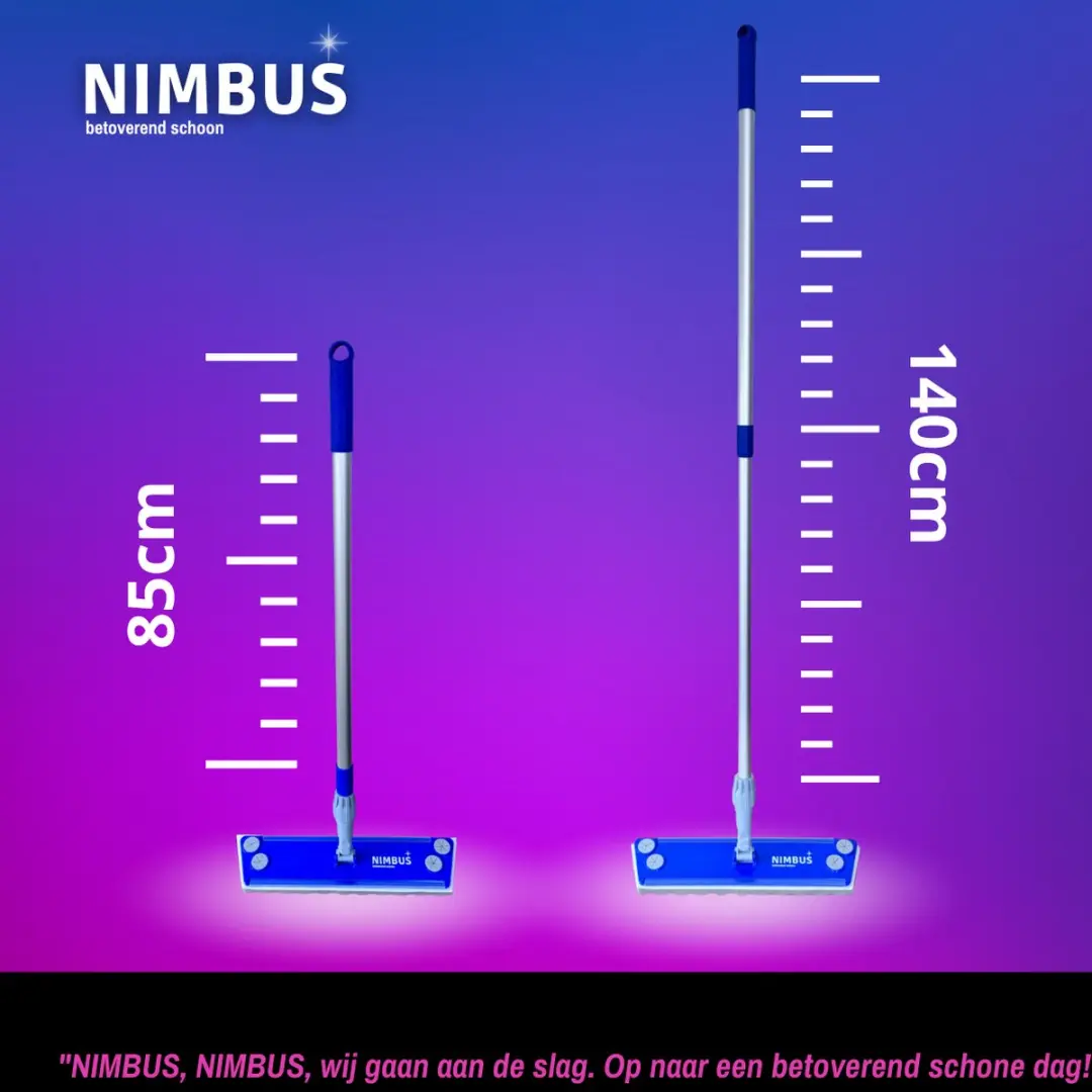 Nimbus Mop XXL Telescoopsteel - 42cm Blauw/Grijs