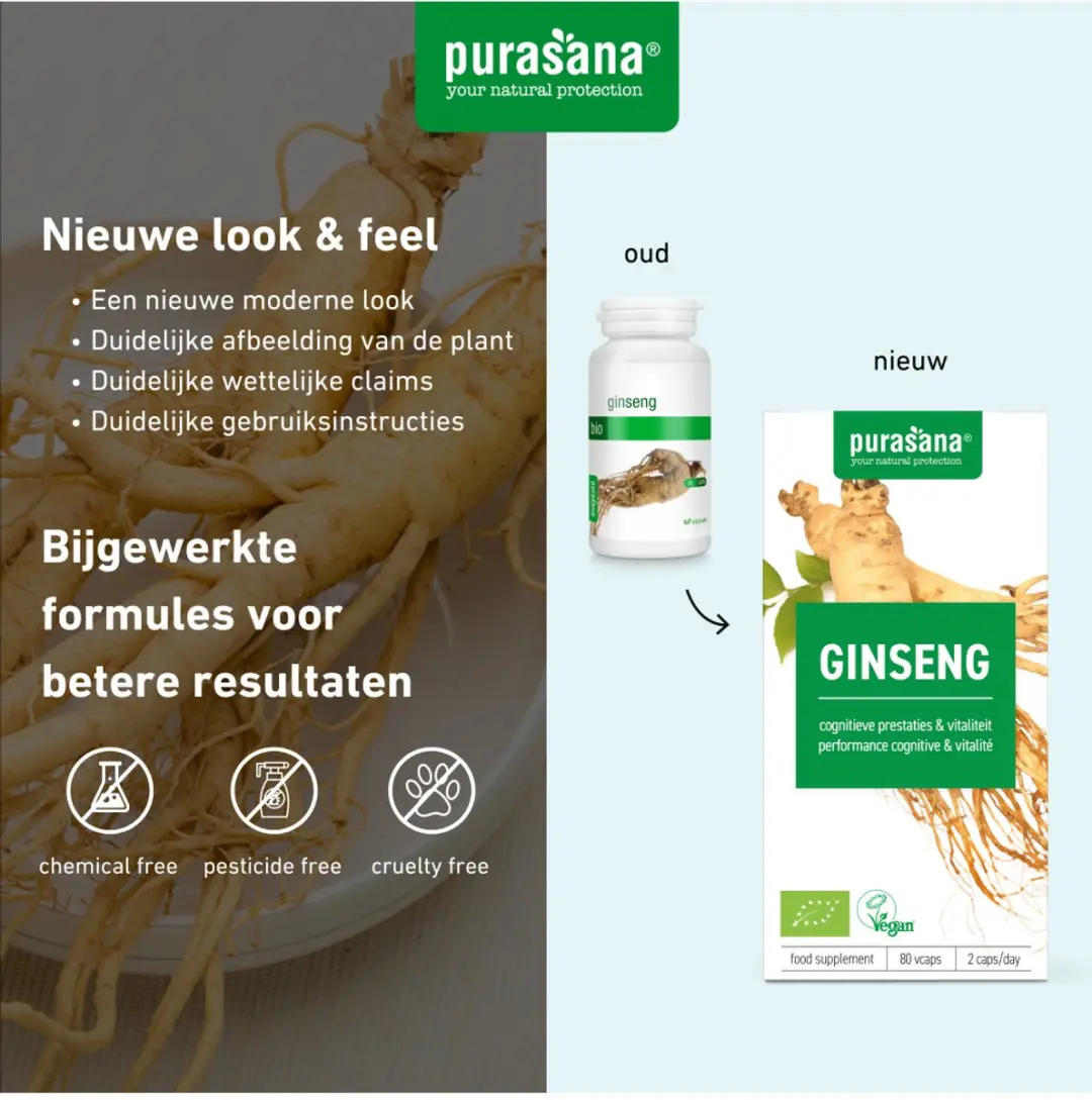 Purasana Bio Ginseng 300mg 80 Vegacaps