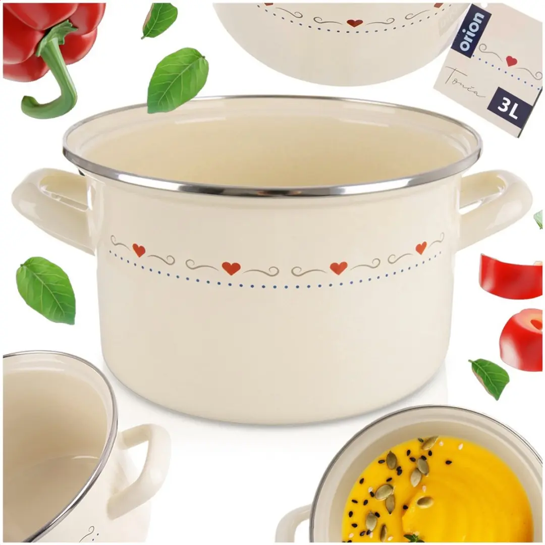 Orion Tonca 20cm Emal Pot 3L - Inductie/Oven/Vaatwasser