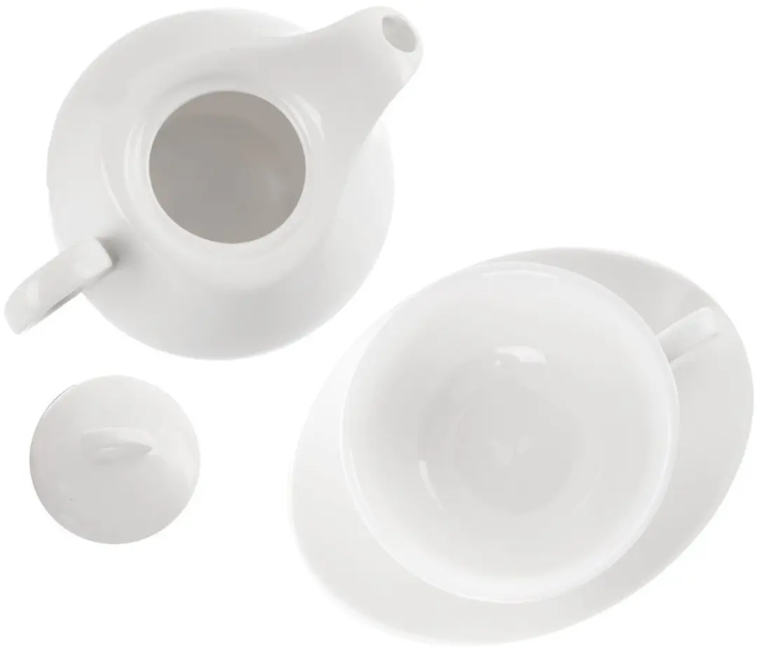 Orion Mona Porseleinen Theepot 600ml - Wit - afbeelding 6 van 6
