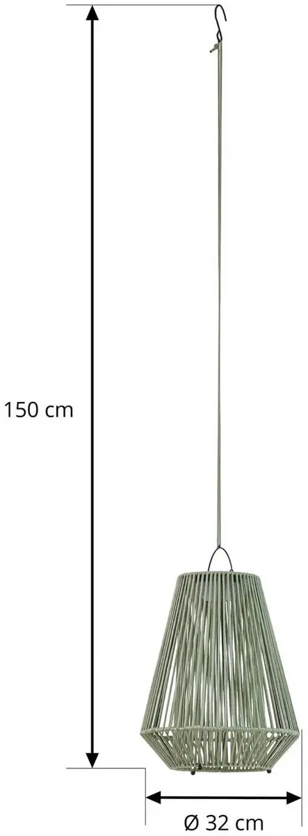 Lindby Austas Solar Hanglamp LED Groen 32 cm - afbeelding 5 van 6