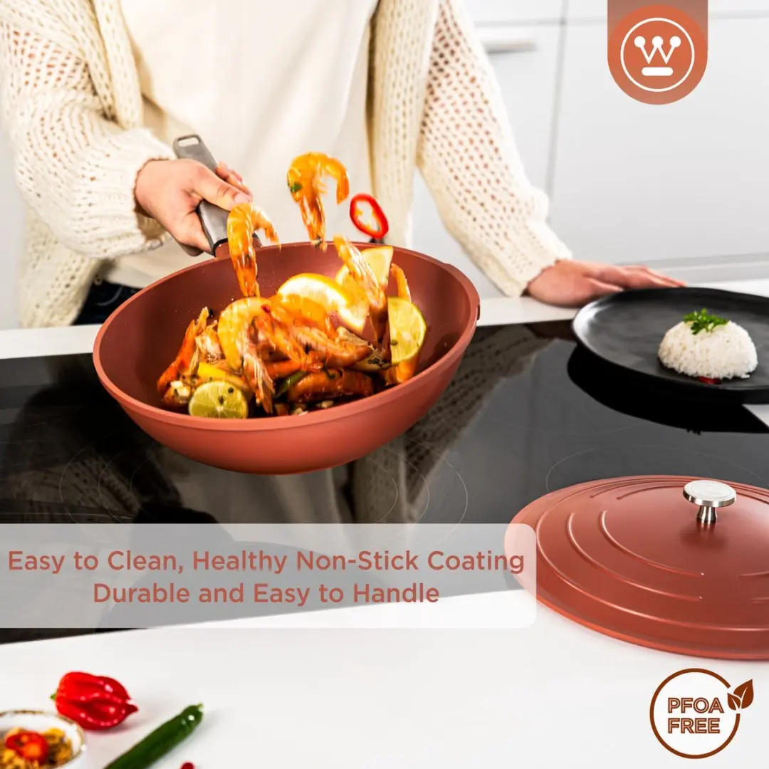 Westinghouse Performance Wokpan + Grillpan 28cm - 2-delig - Oranje