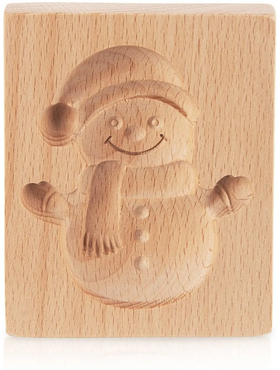 Orion Houten Sneeuwpop Koekjesvorm 11x9,5cm