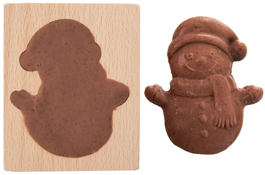 Orion Houten Sneeuwpop Koekjesvorm 11x9,5cm