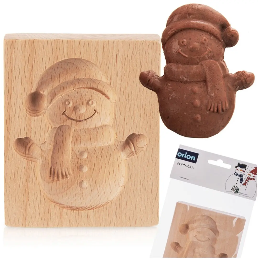Orion Houten Sneeuwpop Koekjesvorm 11x9,5cm - afbeelding 6 van 6