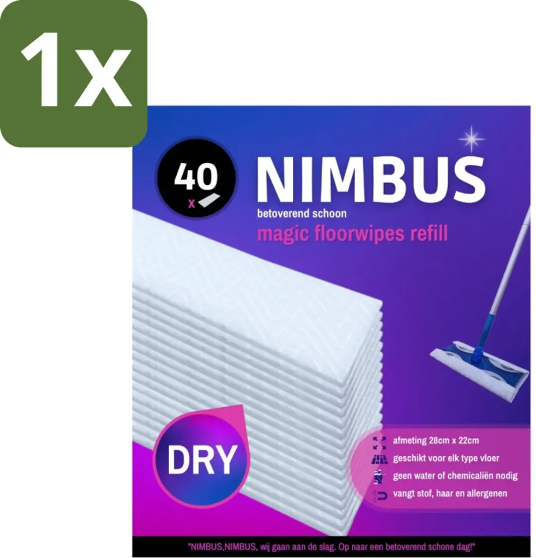 Nimbus Magic Vloerdoekjes Navulling 40 Stuks