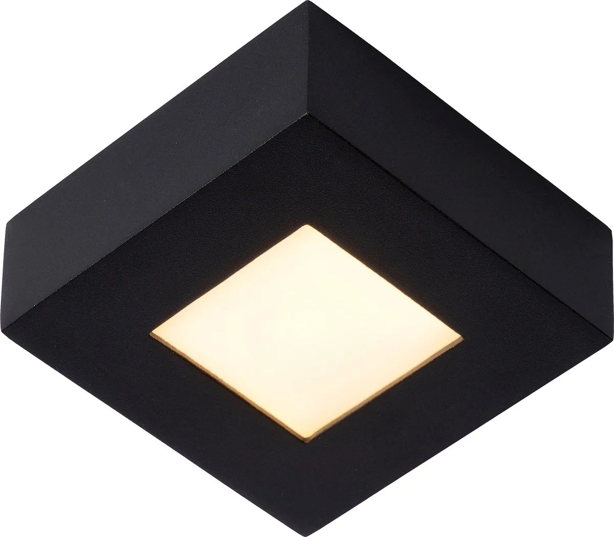 Lucide BRICE-LED Plafondlamp Badkamer - 8W 3000K - Zwart