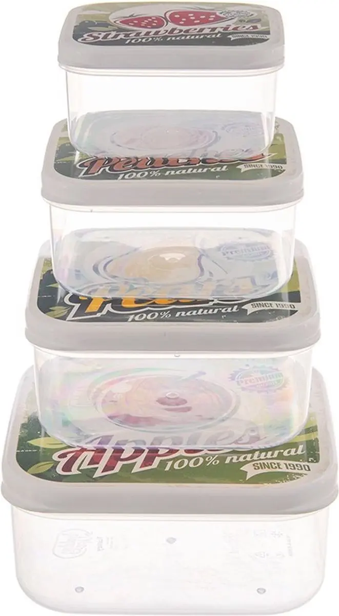 Orion Voedselcontainers 4-delig - 0.00L - Transparant