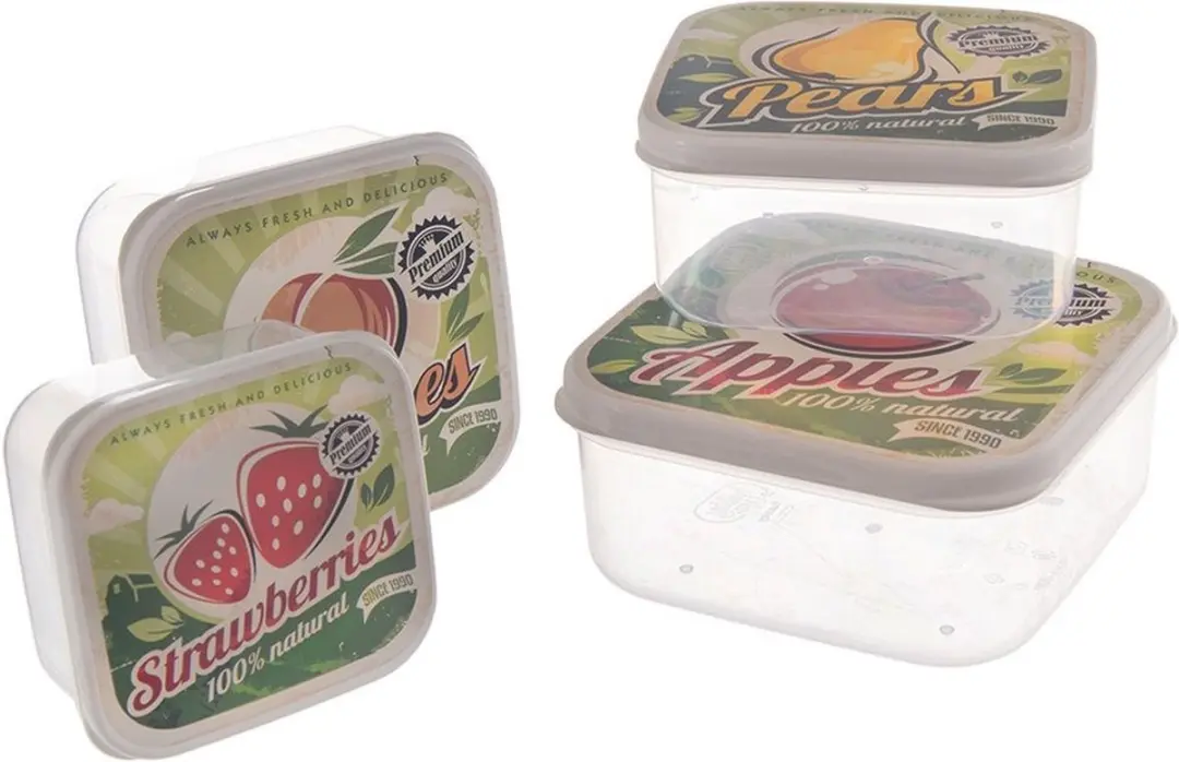 Orion Voedselcontainers 4-delig - 0.00L - Transparant