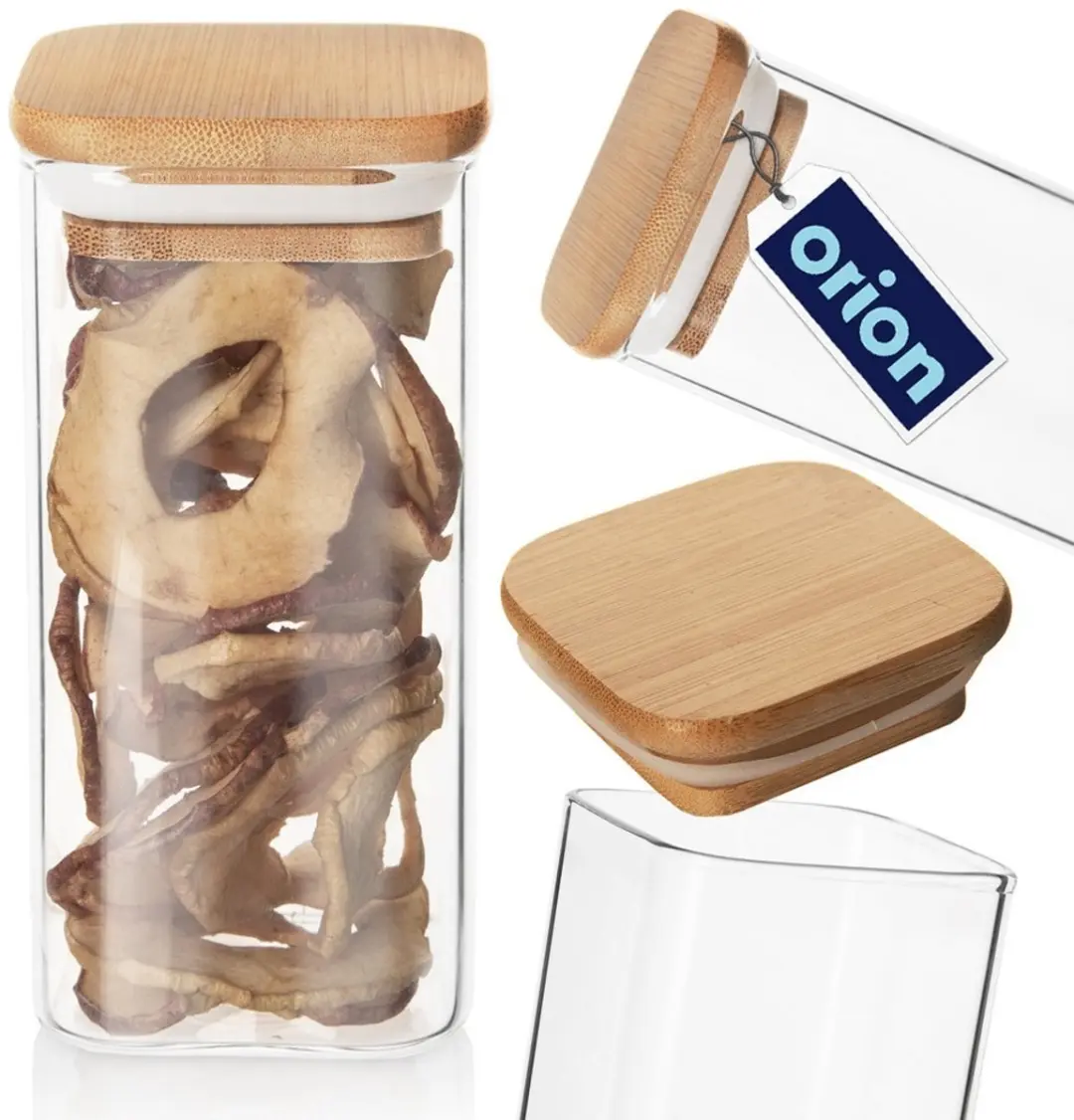 Orion Glazen Opslagcontainer 320ml - Bamboedeksel - afbeelding 6 van 6