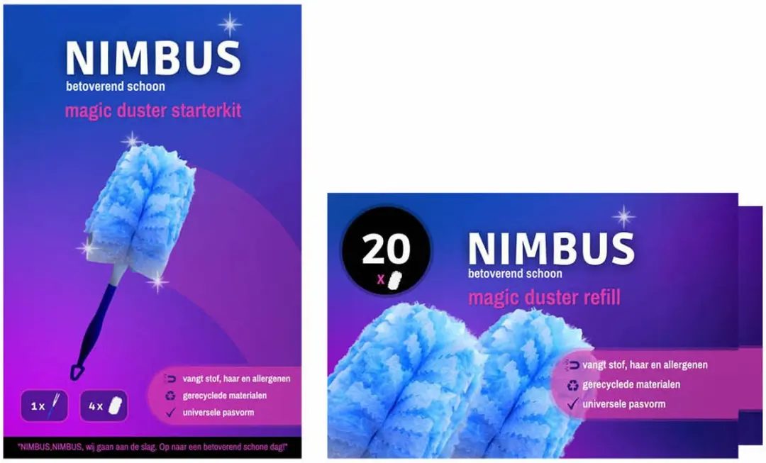 Nimbus Magic Duster Starterkit Handvat + 44 Navullingen