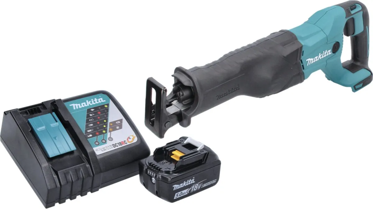 Makita DJR 186 RT1 Reciprozaag 18V - 5,0Ah Accu & Oplader