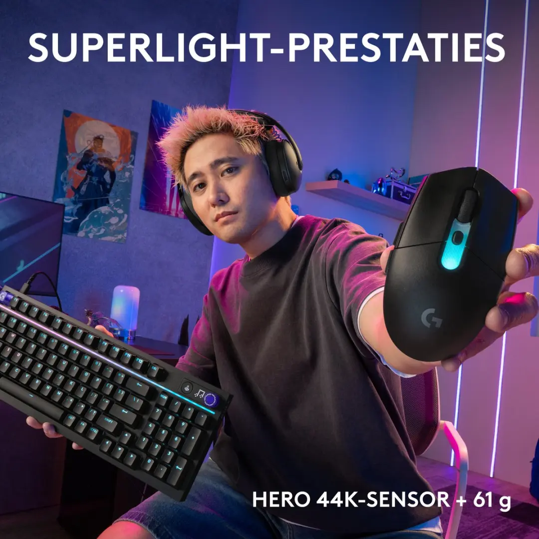 Logitech G G305 X SUPERLIGHT Draadloze Gaming Muis - Zwart