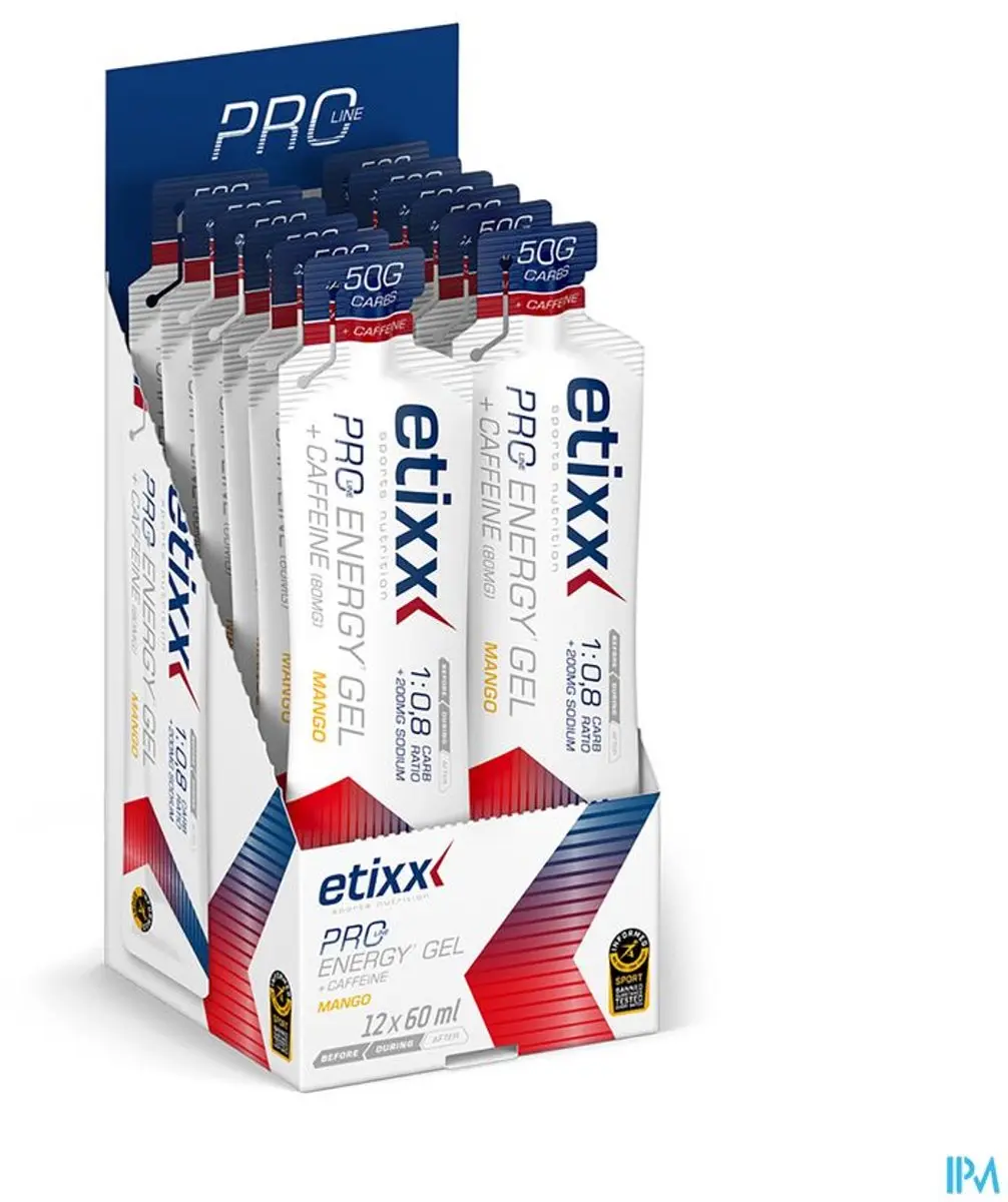 Etixx Pro Line Energy Gel 12x60ml - Mango & Cafeïne