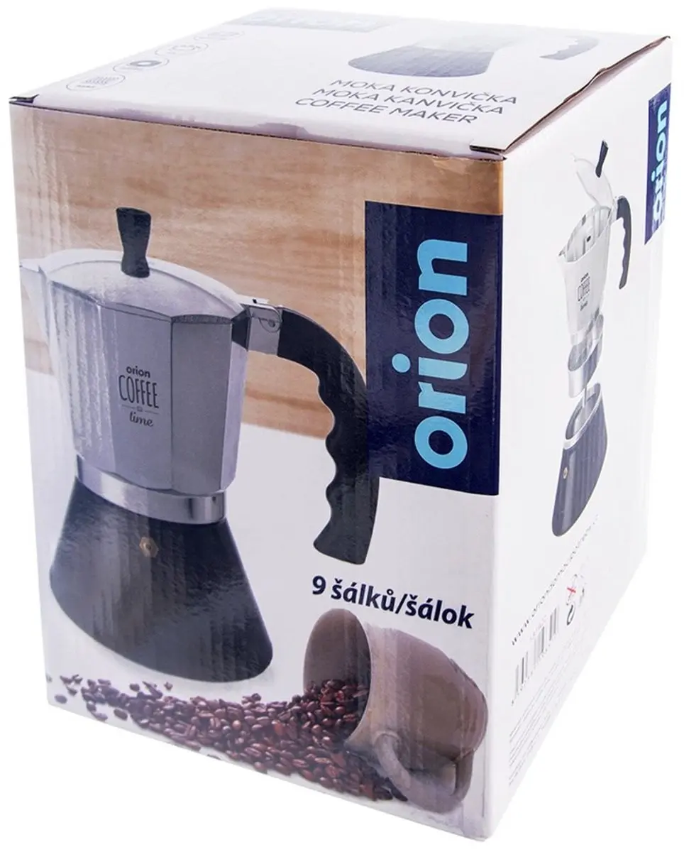 Orion Aluminium Kawiarka 450ml - Inductie - Zwart Handvat