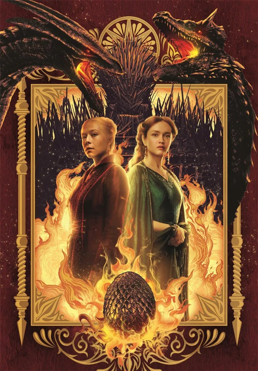 Clementoni House of the Dragon Puzzel 1000 Stuks - Multikleur