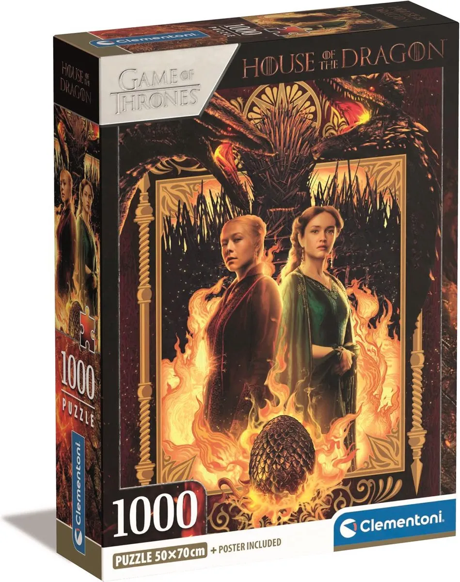 Clementoni House of the Dragon Puzzel 1000 Stuks