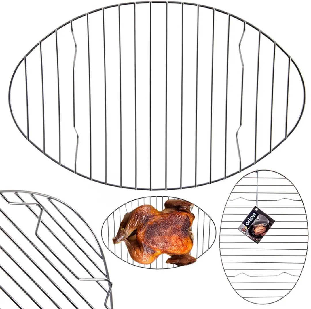 Orion Roestvrijstalen Ovenschaal Rooster 32,5x21cm - Ovaal