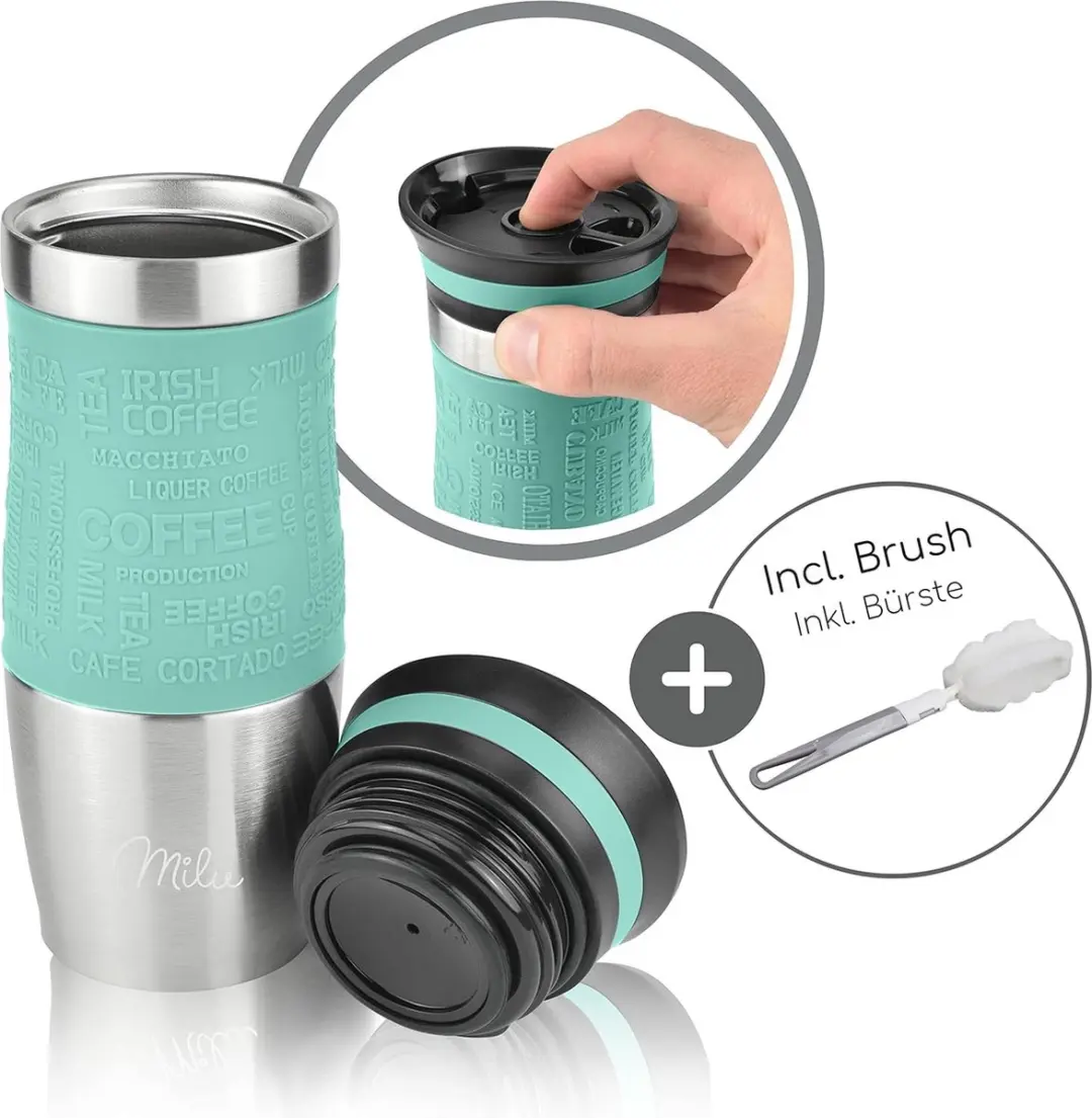 Milu Thermosbeker Roestvrij Staal 370ml