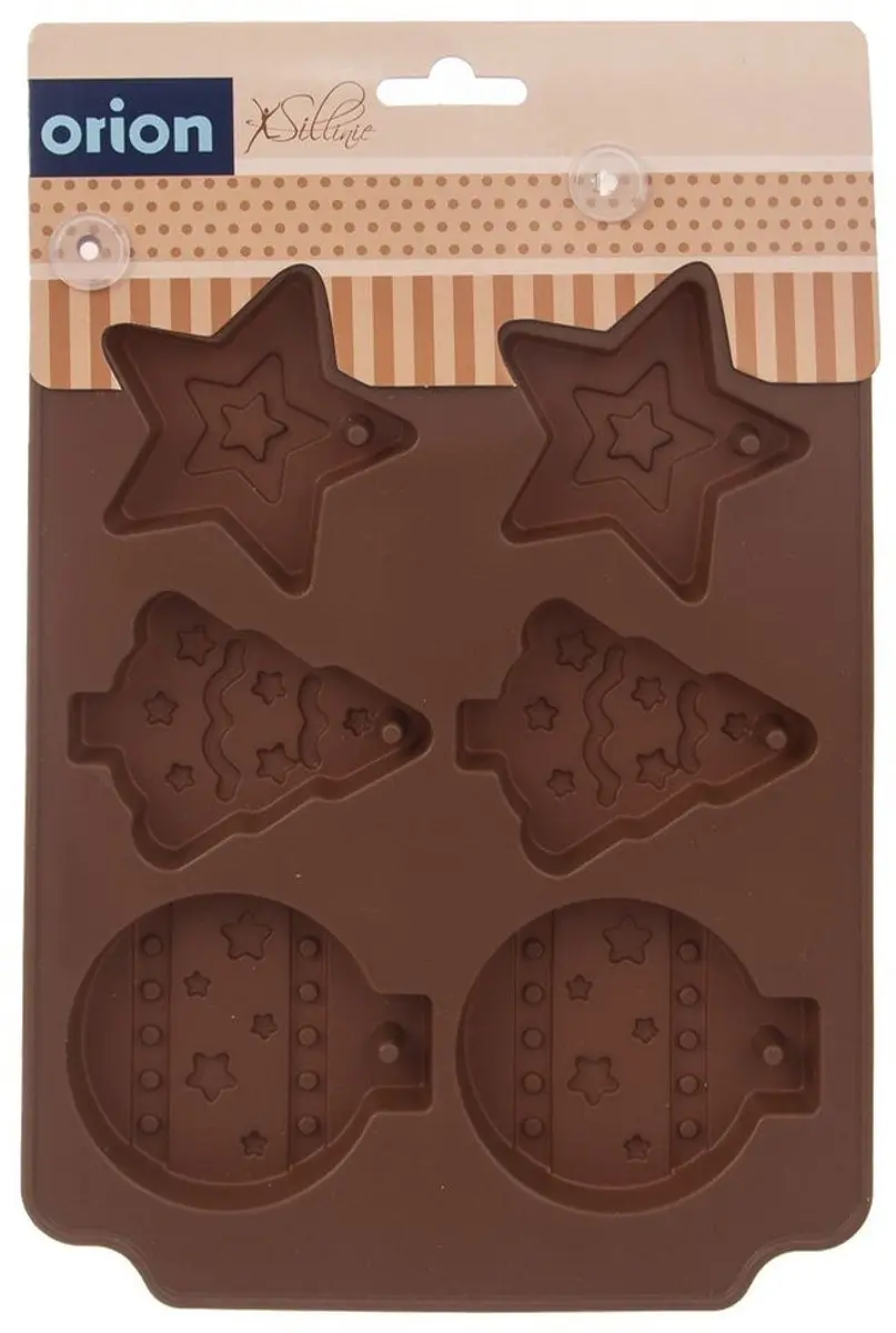 Orion Sillinie Silikonenvorm Kerstmotief 23x17cm - Bruin