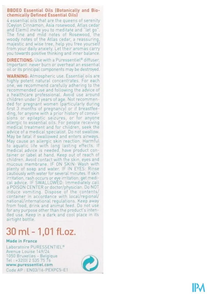 Puressentiel Meditatie Etherische Olie 30ml